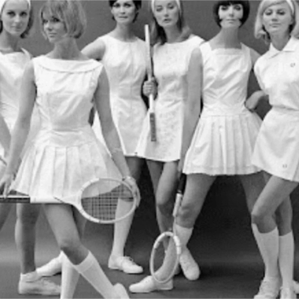 Fred Perry Sportswear Vintage Tennis Skirt White Black Pique Wrap Size 42 - Picture 2 of 11